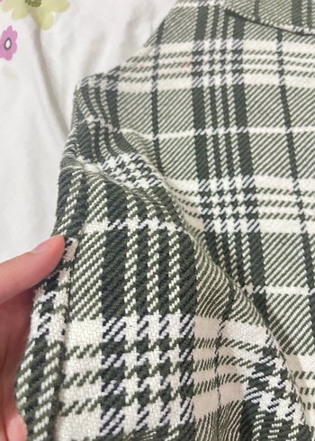 Kadın yeşil Kareli Askılı Midi Salopet - Görsel 2