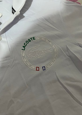 Beyaz Lacoste Erkek Pamuklu Polo Tişört - Görsel 3
