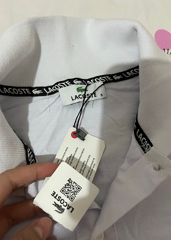 Beyaz Lacoste Erkek Pamuklu Polo Tişört - Görsel 2