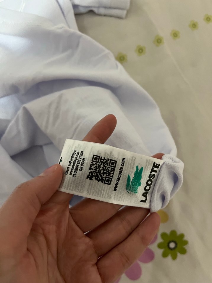 Beyaz Lacoste Erkek Pamuklu Polo Tişört - Görsel 5