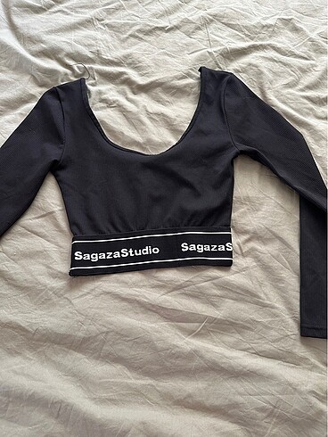 s Beden siyah Renk Sagaza crop bluz