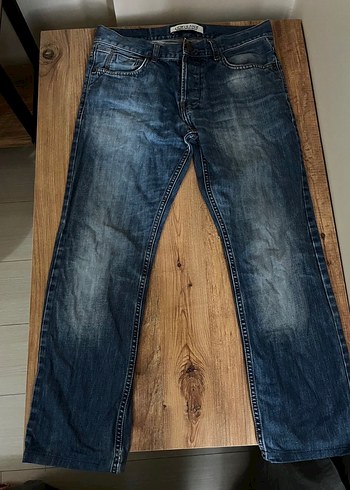 Erkek Mavi Denim Regular Fit Jean - Görsel 3