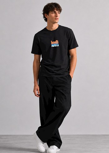 Levis Levi S Siyah Logo Tisort