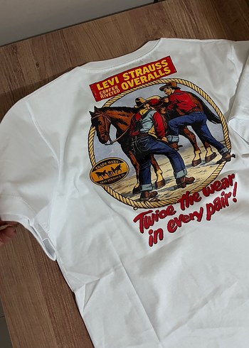 Levis Levi Strauss Beyaz Vintage Baskili Tisort
