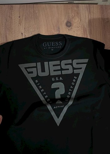 Diğer Guess Siyah Bisiklet Yaka Tisort