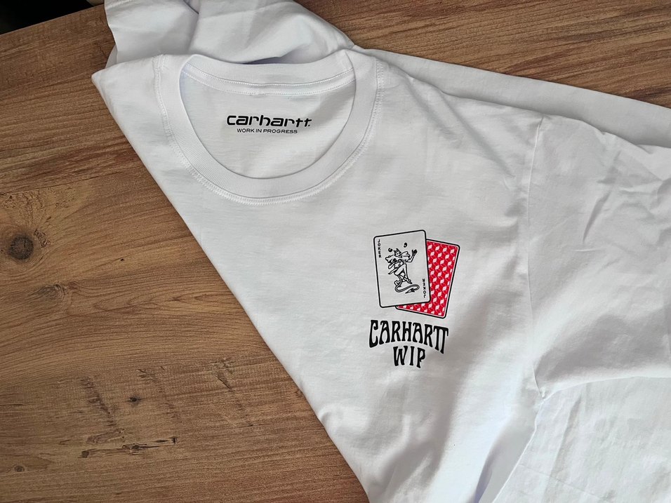 Carhartt WIP Beyaz Bisiklet Yaka Tişört — görsel 4/5