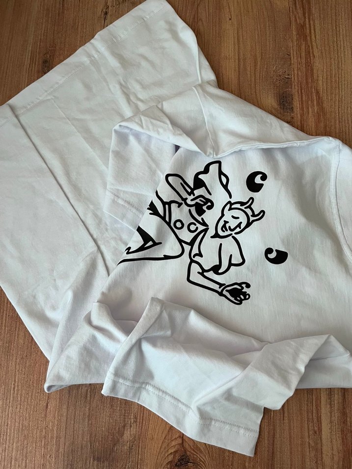 Carhartt WIP Beyaz Bisiklet Yaka Tişört — görsel 2/5