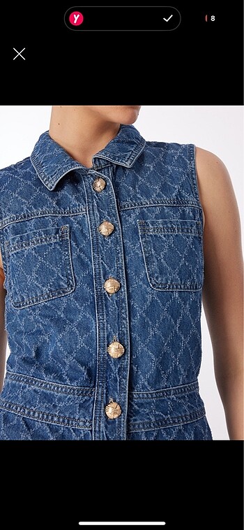 36 Beden Fabrika kot elbise denim