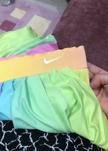 Nike Çok Renkli Pilili Mini Etek - Görsel 6