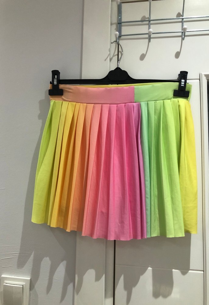 Nike Çok Renkli Pilili Mini Etek - Görsel 2