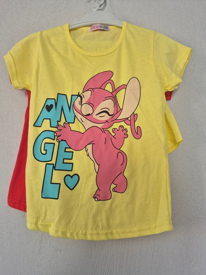 Baskılı Kız Tişörtü şortlu takım - Görsel 4