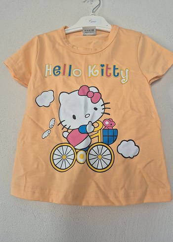 Kız Çocuk Kırmızı Baskılı Kısa Kollu Tişört - Görsel 5