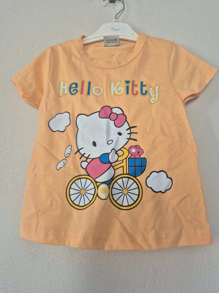 Kız Çocuk Kırmızı Baskılı Kısa Kollu Tişört - Görsel 4