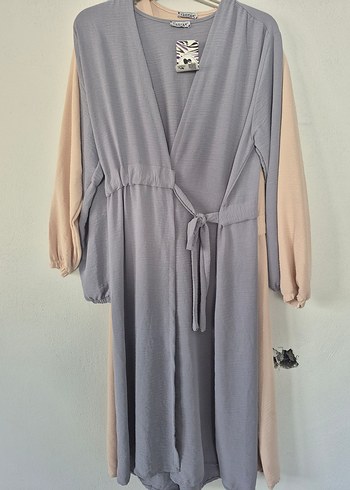 Uzun Kollu Kahverengi Salaş Tunik - Görsel 3