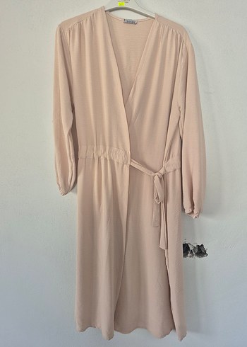 Uzun Kollu Kahverengi Salaş Tunik - Görsel 2