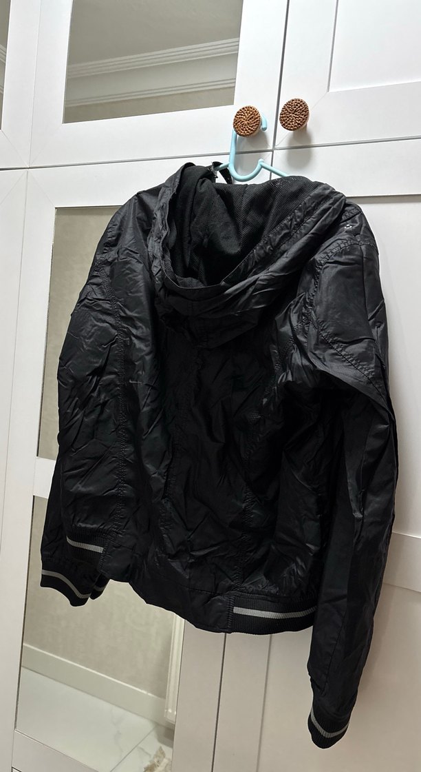 Kadın Siyah Fermuarlı Sokak Stili Ceket - Görsel 3