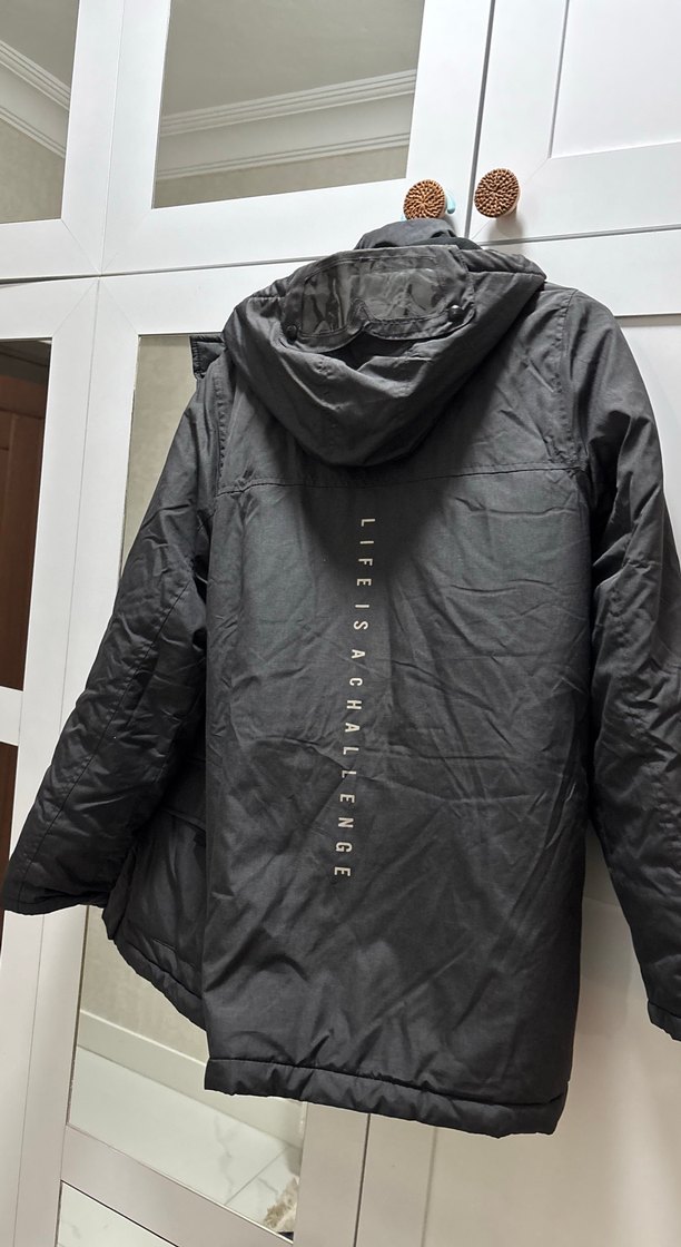 Fermuarlı Siyah Erkek Streetwear Mont - Görsel 3