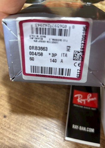 Ray.ban 0RB3663 004/58 60 Unisex Güneş Gözlüğü - Görsel 5