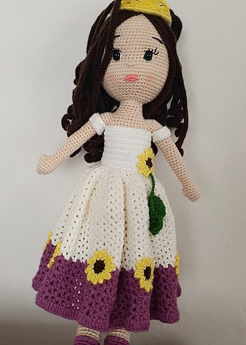 Lolybon Mor Detaylı El Örgüsü Bebek