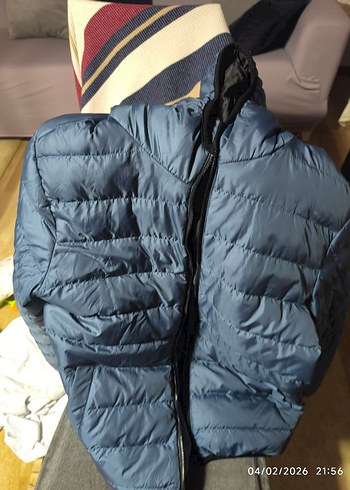 Gri Erkek Mont - Görsel 2