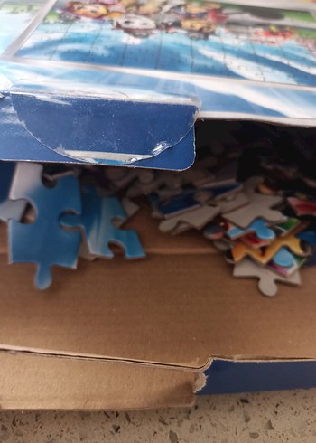 Renkli 100 Parça Paw Patrol İtfaiye Puzzle