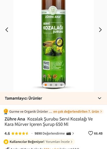 Diğer Zühre Ana Servi Kozalağı Şurubu