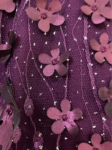 Mor Boyundan Askılı Kısa Abiye Elbise - Görsel 10