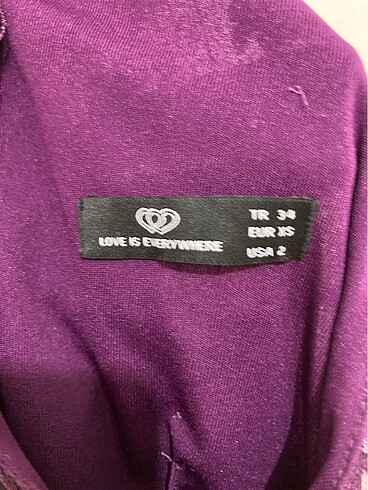 Mor Boyundan Askılı Kısa Abiye Elbise - Görsel 11