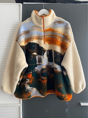 H&M Half Zip Teddy Jacket