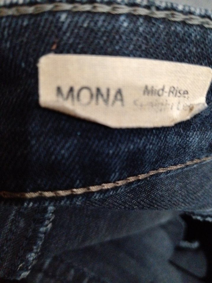 Düğmeli Mavi Kadın Kot Pantolon - Görsel 3