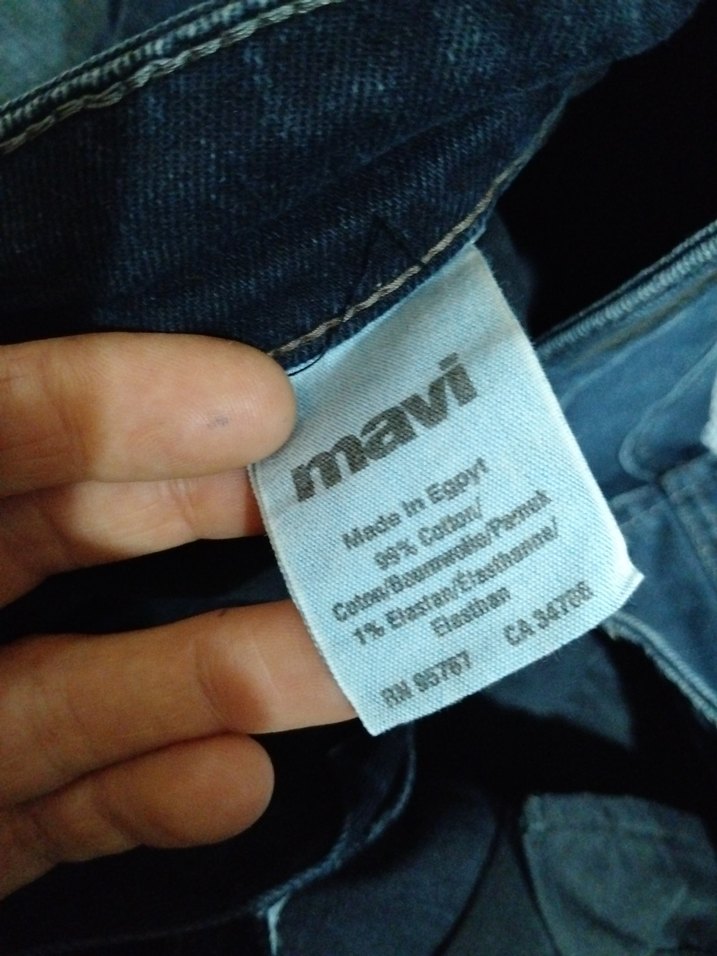 Düğmeli Mavi Kadın Kot Pantolon - Görsel 4