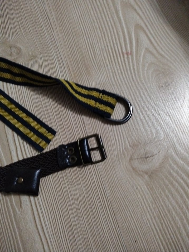 Çizgili Sarı pantolon Kayışı - Görsel 3