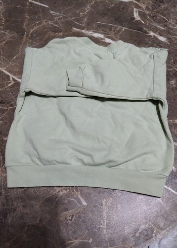 Kız Çocuk Fırfırlı Gri Sweatshirt - Görsel 4