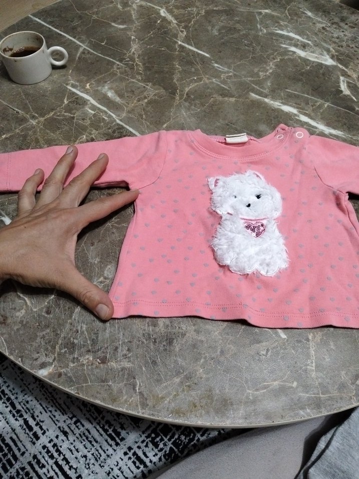 Kız Çocuk Pembe Uzun Kollu Sweatshirt - Görsel 5