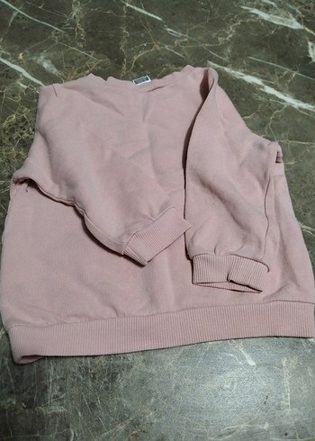 Pembe Baskılı Kız Sweatshirt - Görsel 3
