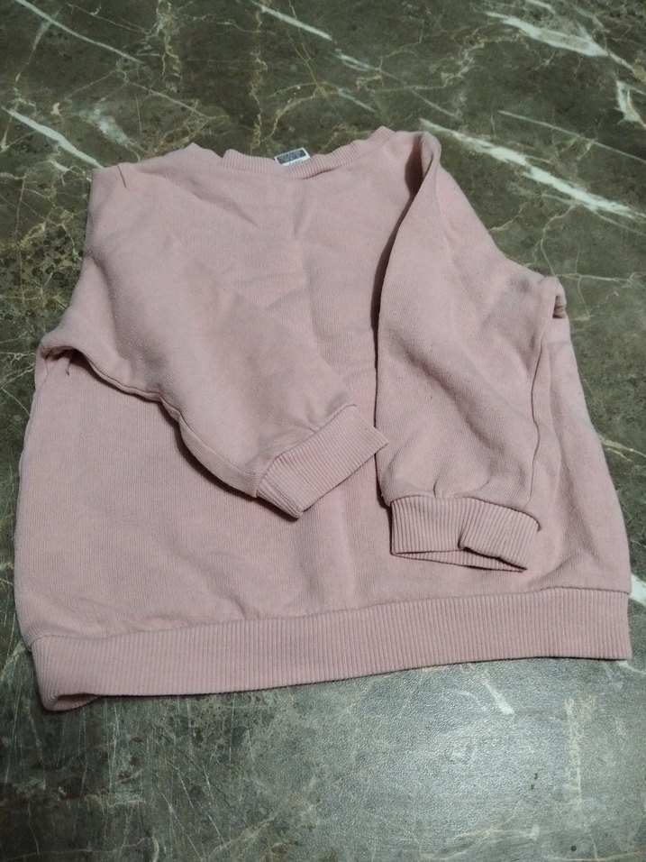 Pembe Baskılı Kız Sweatshirt - Görsel 3