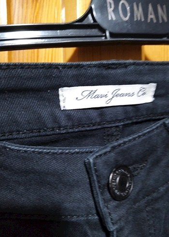 Kemerli Lacivert Kadın Midi Denim Pantolon - Görsel 4