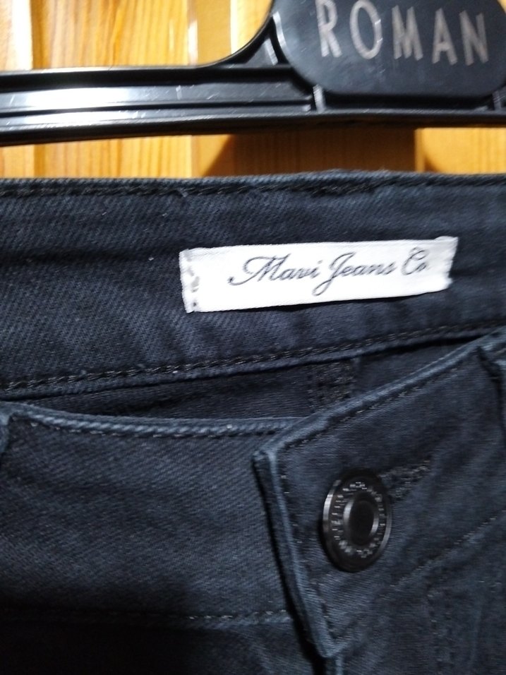 Kemerli Lacivert Kadın Midi Denim Pantolon - Görsel 4