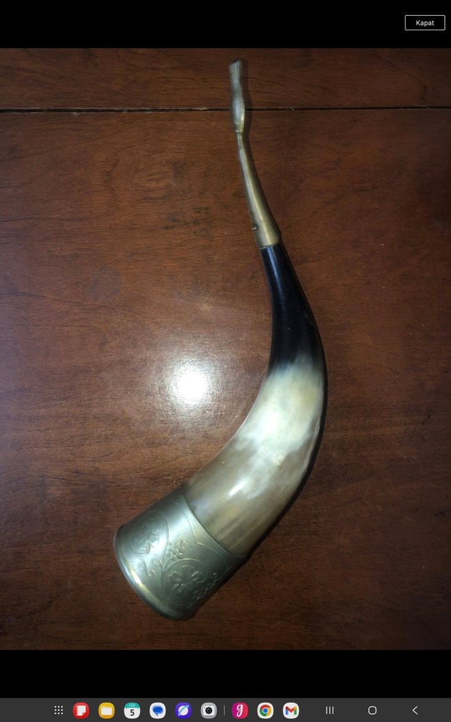 Gri ve Camel Renkli Boynuz boynuz - Görsel 2