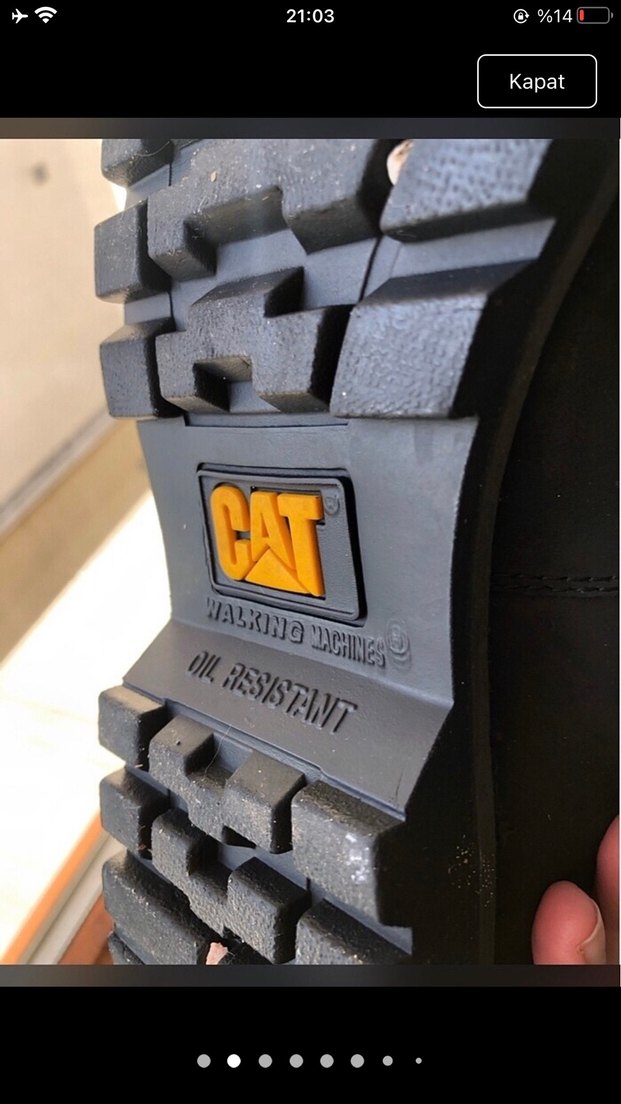 Caterpillar Siyah Bot Cat  Bot - Görsel 2