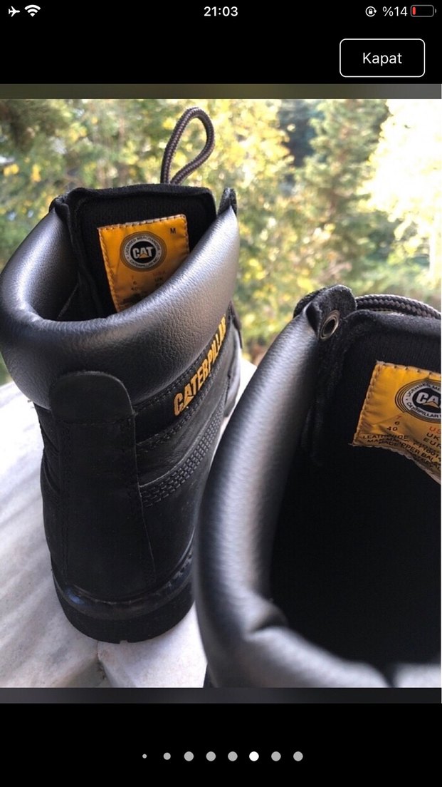 Caterpillar Siyah Bot Cat  Bot - Görsel 4
