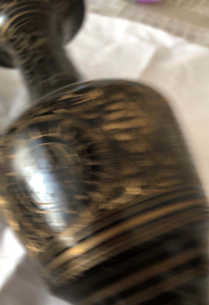 Siyah İşlemeli Seramik Vazo - Görsel 3