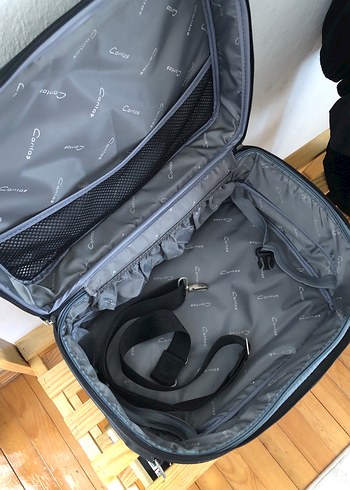 Klasik Siyah Yılan Desenli Cantaş Bavul - Görsel 13