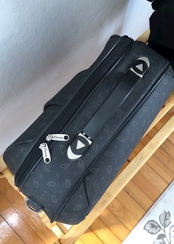 Klasik Siyah Yılan Desenli Cantaş Bavul - Görsel 5