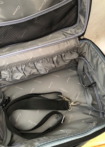 Klasik Siyah Yılan Desenli Cantaş Bavul - Görsel 7