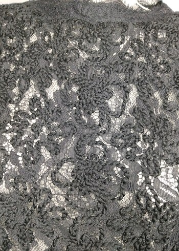 ZARA M-KISA,DANTEL ŞIK BLUZ Dantel Detaylı Siyah Kısa Kollu Bluz - Görsel 5