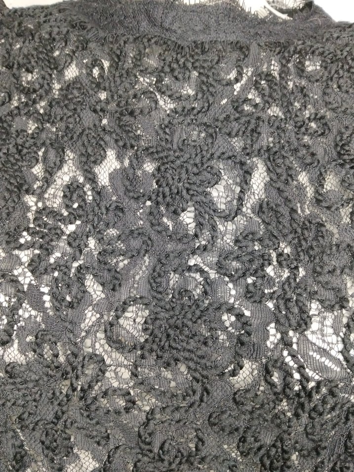 ZARA M-KISA,DANTEL ŞIK BLUZ Dantel Detaylı Siyah Kısa Kollu Bluz - Görsel 5