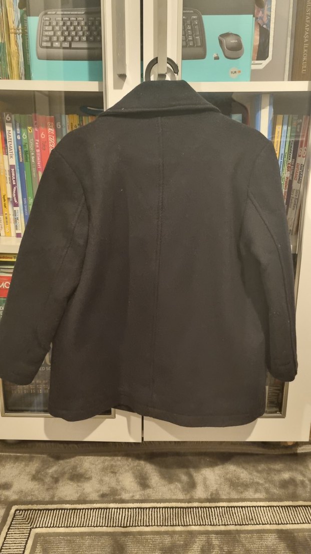 lacivert Yünlü Zara erkek çocuk kaban - Görsel 4