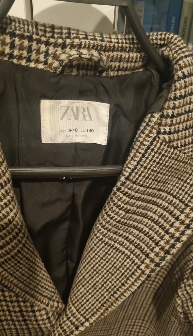 Düğmeli Ekose erkek çocuk kaban - Görsel 3