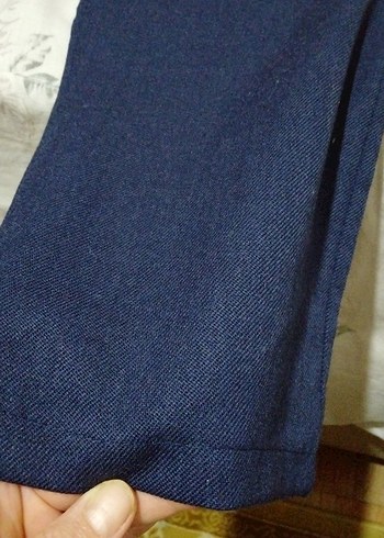 Lacivert Kadın kalın Pantolon - Görsel 4